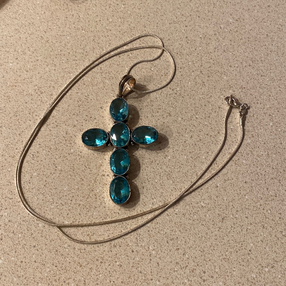 Cross Statement Necklace - image 1